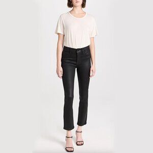 DL1961 Mara Straight Mid Rise Instasculpt Ankle Jeans Black Coated Size 30 NWT